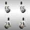 Service Caster 3.5 Inch 316SS Thermoplastic Rubber Swivel 1-3/8 Inch Stem Caster Brake, 2PK SCC-SS316EX20S3514-TPRB-2-TLB-2-138 - alternate 1
